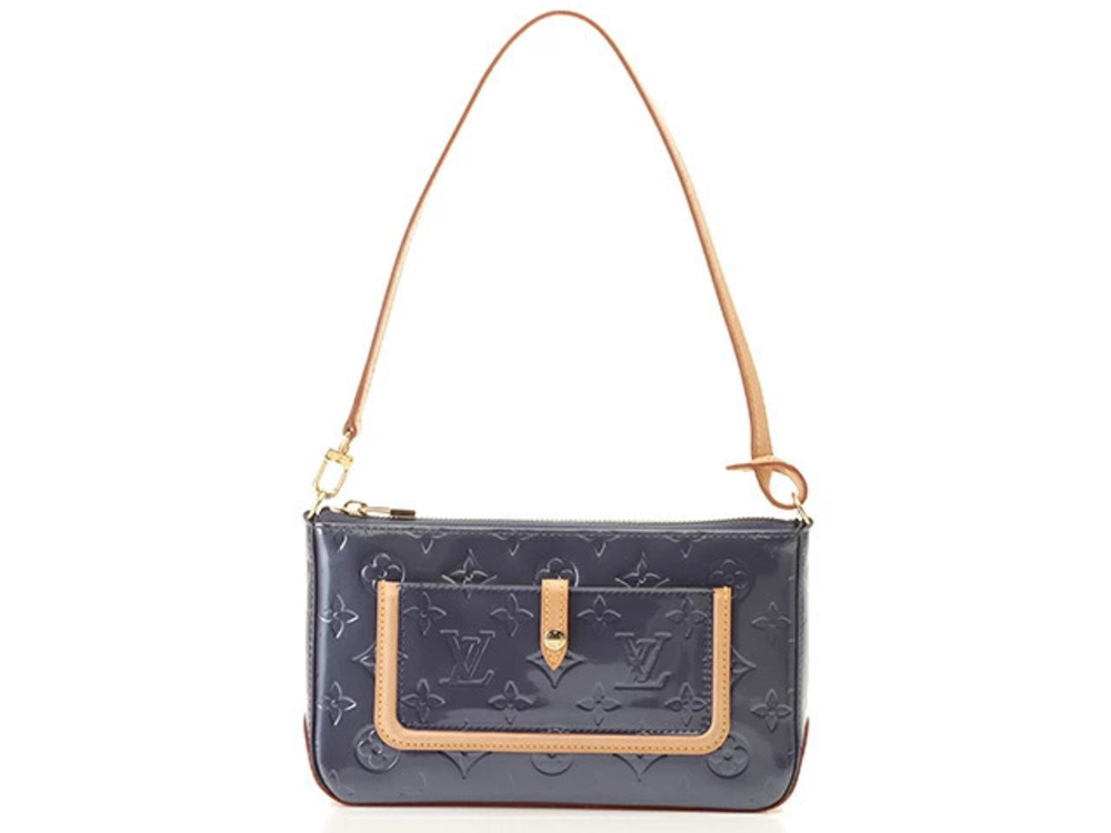 LOUIS VUITTON Mallory Square Vernis Indigo Blue